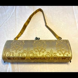 Vintage embossed satin evening bag